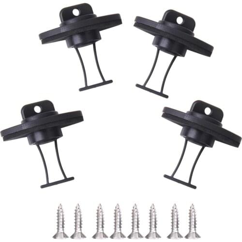 2 Pairs Universal Fishing Kayak Hull Thread Drain Plugs with Screws Accessories for DIY Kayak Boat Bungee Kayak Accessories