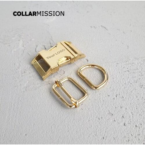20sets/lot Engraved buckle provide laser engraving service customize LOGO 25mm DIY dog collar environmental adjustable buckle
