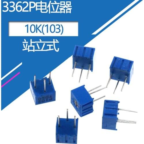 3362P Potentiometer 103 Standing single-turn precision adjustable resistance glass glaze precision potentiometer 10K