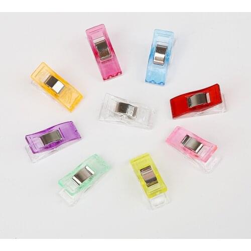50Pcs Tape Bias Maker DIY Job Foot Case Supplies Plastic Clip Hemming Sewing Tools Sewing Accessories Fabric Clover Marking