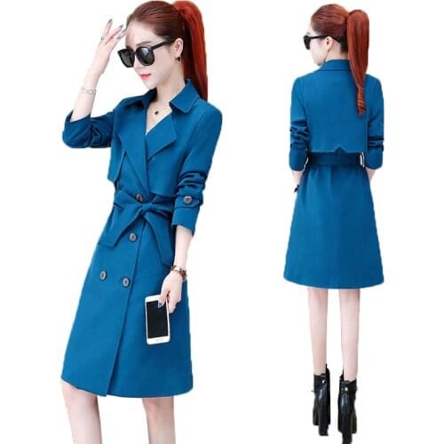 CAN XIN LCY Women's Double Breasted Trench Coats