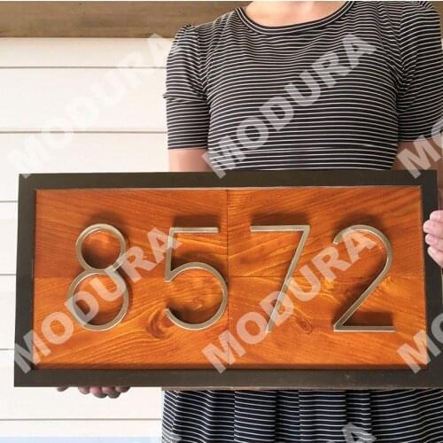 Door Plate House Number Plaque Huisnummer Wooden Board Name Address Sign for House Numbers Fits up 4 to 5 5 in numbers