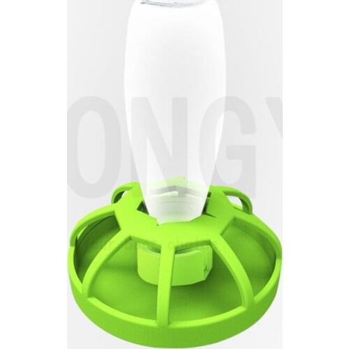 HONGYI 1 piece pet reptile automatic water feeder water drinker dispenser bottle feeder round tray creative turtle food bowl