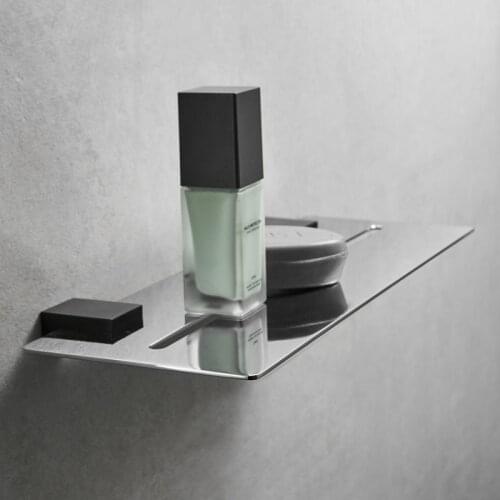 Chrome Brass Bathroom Shelving Shower Holder Rack Wall Mounted Bathroom Storage Shelf Cosmetic Shelf Bathroom Accessories