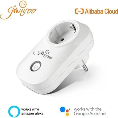 Jinvoo Smart WiFi Socket Power Plug Adaptor Remote Voice Control Socket Outlet Timing Function work with Alexa Google Assistant