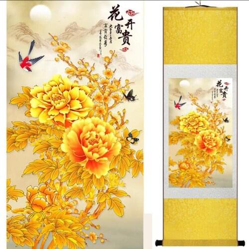 Birds and flower Painting Home Office Decoration Chinese scroll painting birds painting Spring pictures 19041801