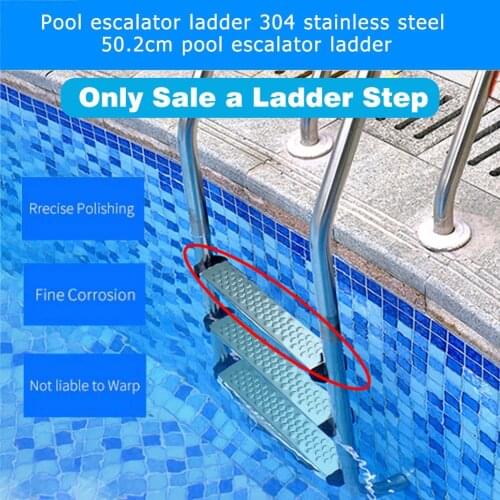 50x7.5x2.5cm Ladder Step Replacement Stainless Steel Non-slip Multi-purpose Pedal Step With 2 Screws For Swimming Pool
