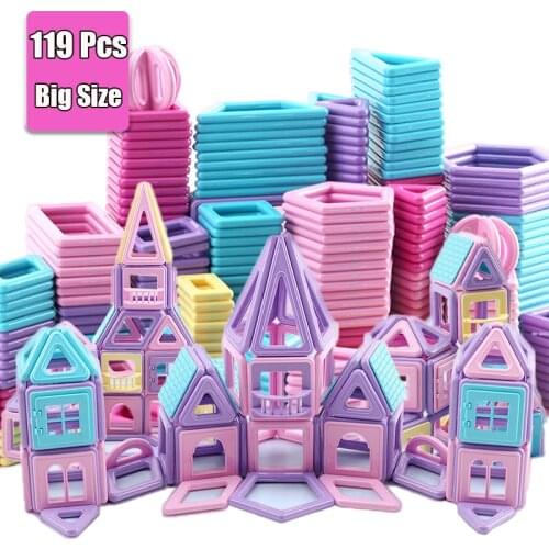 Big Size Magnetic Designer Construction Set Model & Building Toy Magnets Magnetic Blocks Educational Toys For Children