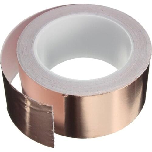 Copper Foil Tape - (50mm x 20m) - EMI Shielding Conductive Adhesive for Stained Glass,Paper Circuits,Electrical Repairs