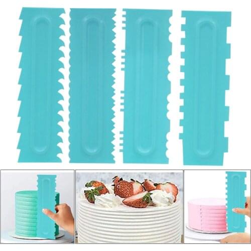 Modelling Smoother Polisher Fondant Cake Scraper Blade Pastry Spatulas Cream Pastry Icing Comb Set DIY Baking Tools For Cakes