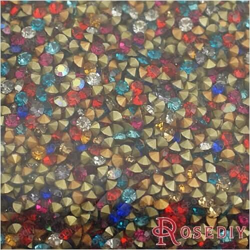 Wholesale 2.Xmm Multi-size Optional Mix Colours Round Point back Glass Rhinestone Beads Diy Jewelry Findings 50 Pieces(JM5558)