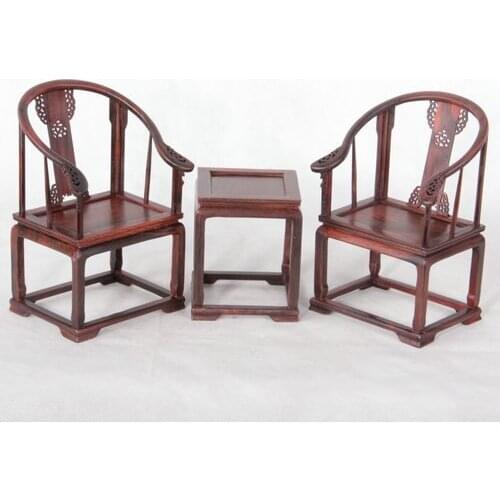 Rosewood mahogany armchair micro-miniature crafts small furniture Qing Palace chair tuba creative ornaments