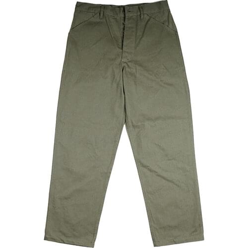 USMC Navy Land Force Casual Pants American HBT Retro WW2 US Army Training Bottom Tactical Army Green Twill