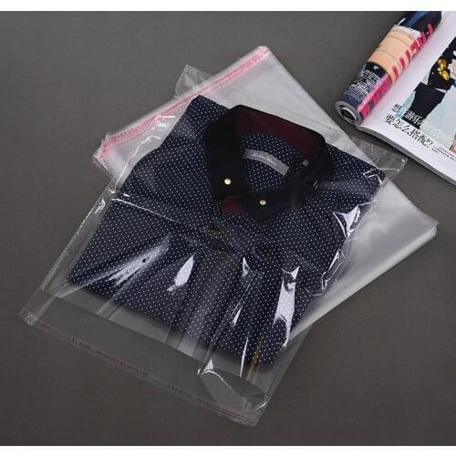 Clear Transparent 100pcs OPP Plastic Bag for book 35 x39 cm+4cm Flap Self Adhesive Seal magazine Bra Colth packaging bags