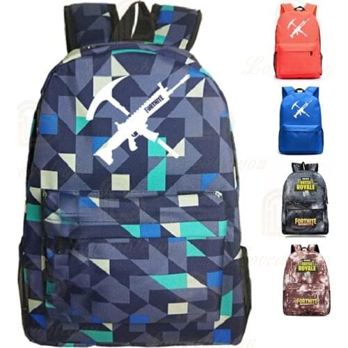 Fortnite Backpack Teenagers Schoolbags Mochila Women Bagpack Canvas Student Backpack for Boy Girl Children Bag