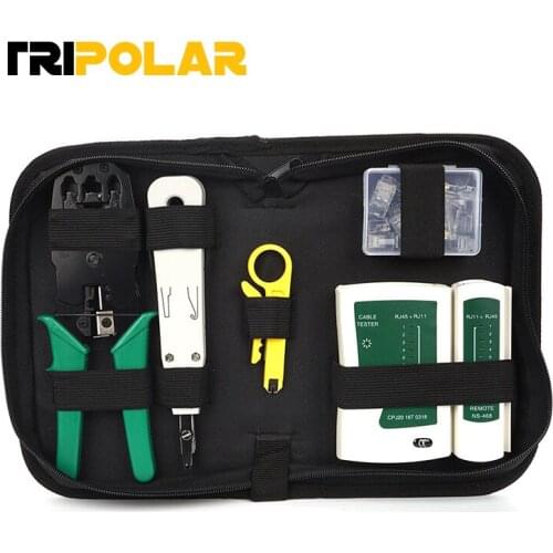 LUBAN Network Ethernet Cable Tester RJ45 Kit RJ45 Crimper Crimping Tool Punch Down RJ11 Cat5 Cat6 Wire Line Detector 8P8C RJ4