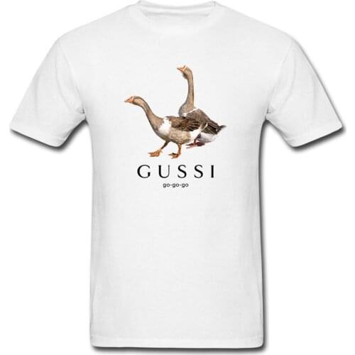 Funny Grey Goose go-go-go Design Harajuku Cool T-Shirts Gift T Shirt 100% Cotton Tee USA SIZE