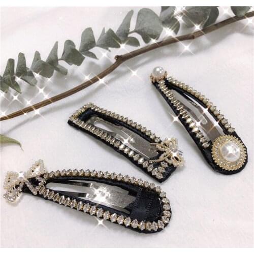 Small fresh Rhinestone Bow Hair Barrette Hair Clip Hairpin Girls Shining Crystal Hair Accessories Women Headdress Wholesale