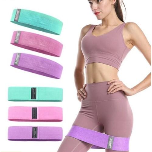 1*Fitness Resistance Bands Non-slip Hip Circle Legs Thigh Hip Workout Bands Non-slip Design