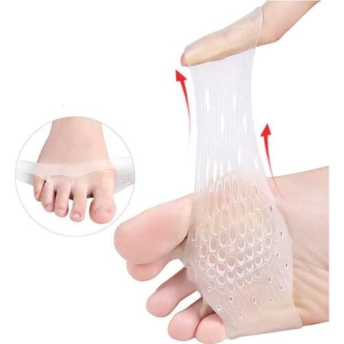 1 Pair Thickened Honeycomb Forefoot Pad Cover Breathable Shock Absorption Anti-wear High Heel Sole Pad Half Yard Mat Foot Pads