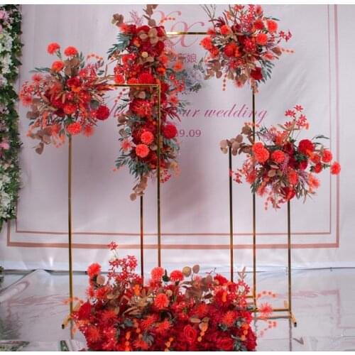 3PCS Grand Event Party Wedding Iron Backdrops Screen Metal Partition Frame Arch Shelf For Flowers Billboard Balloons Hanging