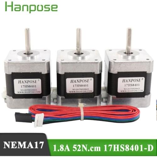 3pcs Stepper Motor 17hs8401 with DuPont line 4-lead Nema17 48mm length 1.8a Nema 17 motor 42motor for 3D printer