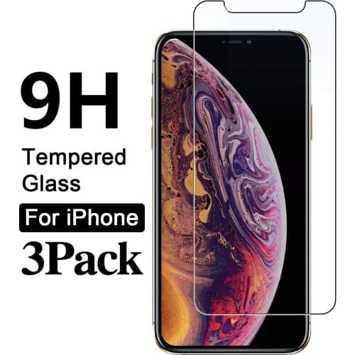 3 Pcs Screen Protector Mobile Phone Accessories for iphone 12pro 11pro max 11 pro Xr X XS 12 mini glass Case Protection 9H