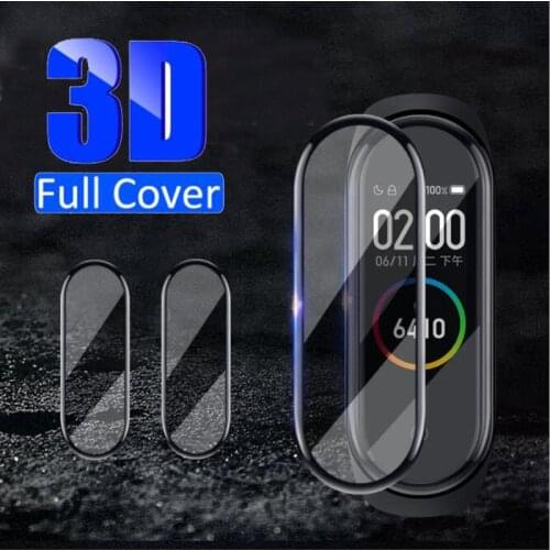 3D Curved Edge Full Coverage miband Soft Clear Protective Film Cover For Xiaomi Mi Band 4 band4 Screen Protector Guard(Not Glass