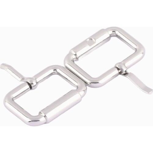 Silver Pin Buckle Belt Buckle Purse Strap Buckle Single Prong Buckle Strap Adjuster Center Bar Buckle for webbing 23mm 4pcs