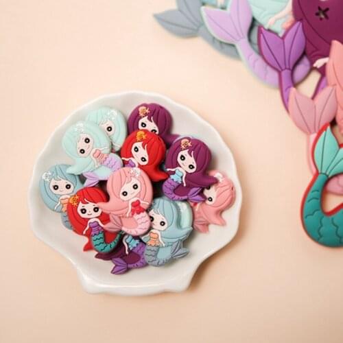 5pc Silicone Animal Beads BPA Free Baby Teething Beads DIY Toy For Pacifier Clips New Born Silicone Rodent Tiny Rod Baby Teether