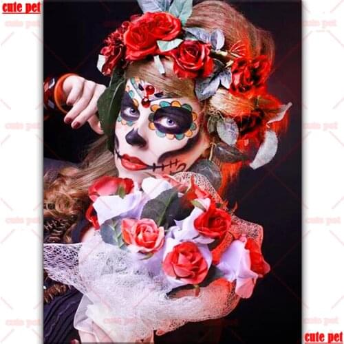 DIY Diamond Painting Halloween makeup 5d puzzle Diamond Art Embroidery New Arrival Mosaic Handmade rhinestone Home Wall Decor