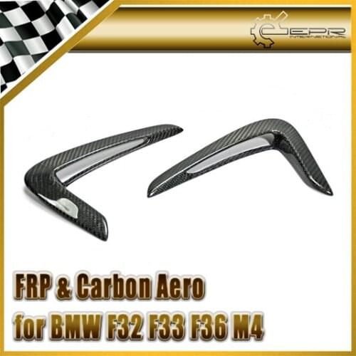 Car-styling For BMW F32 F33 F36 M4 Carbon Fiber Fender Side Grille Cover Fibre Vent Garnish (Stick on Type)