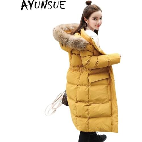 AYUNSUE Winter Jacket Women Down Cotton Padded Parka Long Coat Female Korean Puffer Jackets for Women Parkas Mujer 2020 KJ747