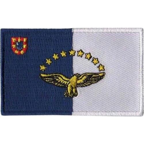 Azoren Embroidered Name Patches Made by Twill with Flat Broder and Iron On Backing free shipping by Post