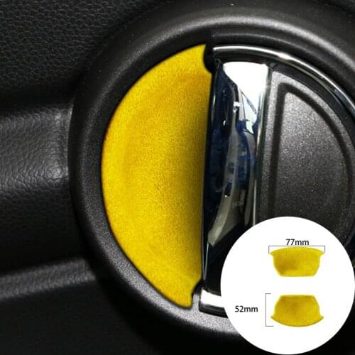 For BMW MINI F56 2014-2020 Alcantara Suede Wrap Car Door Bowl Decals Handles Panel Trim Stickers Cove Internal Car-styling