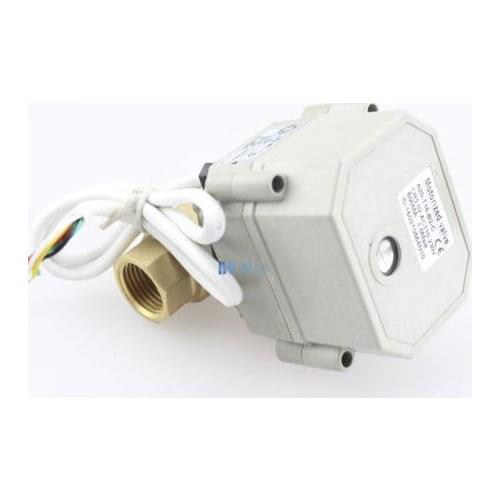 HSH-Flo DN8-32 AC110-230V 2 Way Full Bore Motorized Ball Valve NPT/BSP Brass,4 Wires Control Electric Ball Valve CR4-01