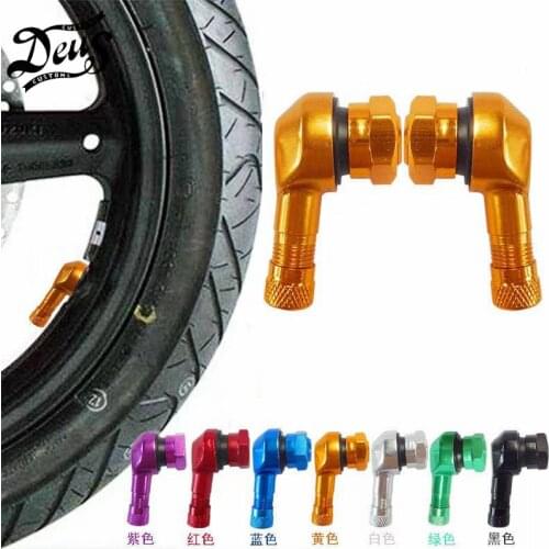 Red Universal Aluminum Motorcycle 90 Degree Wheels Tire Tyre Valve Stems Caps For HONDA CB400 CB600 CBR400 CBR600RR CBR1000RR