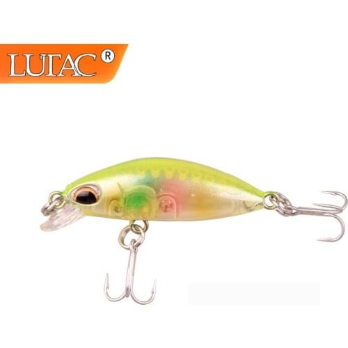 LUTAC mini Sinking Minnow Wobblers Lures 40mm 3g Trout Artificial plastic Hard Bait Jerkbait Crankbait Bass Fishing Tackle