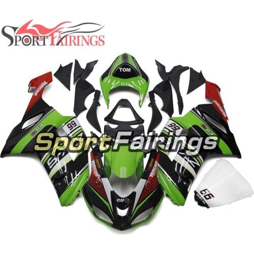 Motorcycle Full Fairing Kit For Kawasaki ZX6R 636 ZX-6R 07-08 2007 2008 Sportbike Bodywork 66 Green Black Red Cowlings Carenes
