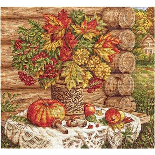 Harvest of autumn bouquets Counted Cross Stitch 11CT 14CT 18CT DIY Cross Stitch Kits Embroidery Needlework Sets home decor