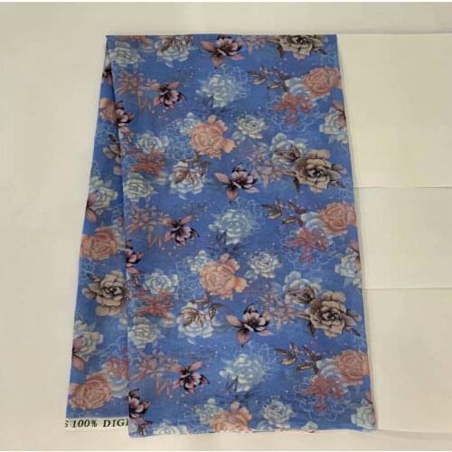 Latest Fashion High Quality Swiss Voile Cotton African Lace Fabric 5 Yards /Set Printed Fabric For Womens Dresses! LXF99262