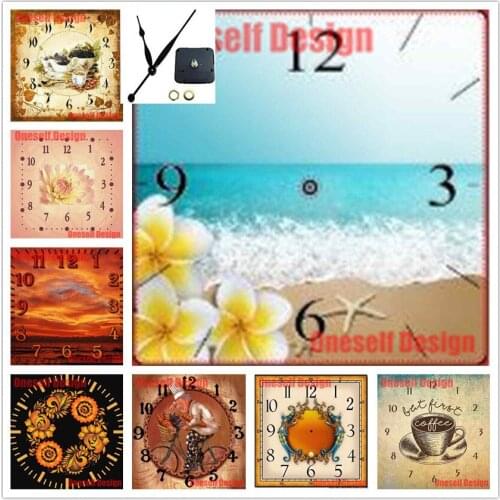 New paintings from diamonds with clock flower 5d diamond embroidery full set with clock diamond mosaic sale rhinestone pictures