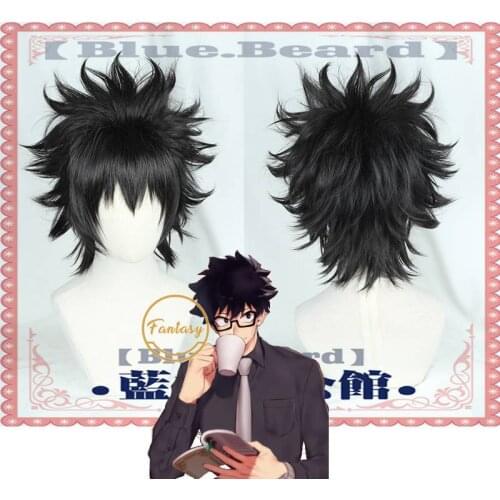 You Shindou My Hero Academia Black Wig Boku No My Hero Academia Wig Short Hair Cosplay Anime Wigs + Free Wig Cap