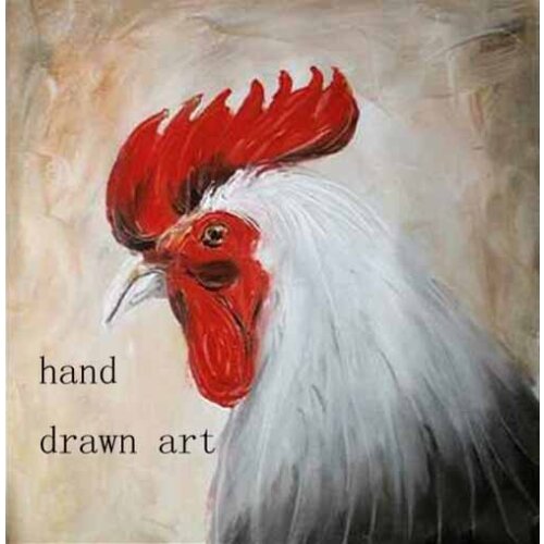 Artist hand-painted realistic art, farm chicken oil painting 24x24in on canvas