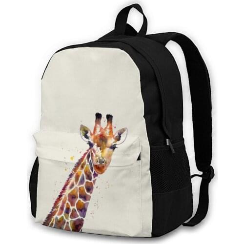 Giraffe Backpacks Cool Polyester Back To School Backpack Teenage Print Bags
