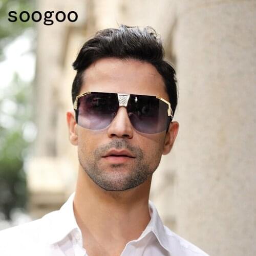 2021 One Piece Sunglasses Men Fashion Half Frame Oversize Women Sun glasses New Arrivals