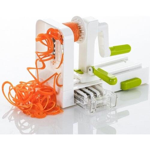 Upgrade Spiralizer Vegetable Cutter Manual Fruit Vegetable Cutter With 4 Rotating Blades Cutters Salad Tools Kitchen Accessories