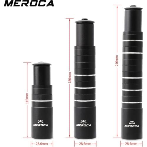 MEROCA Mountain Bike Handlebar Raiser Handle Bar Lift Faucet Extender Stem 28.6*115/180/210MM StemsFront Fork Diameter Universal