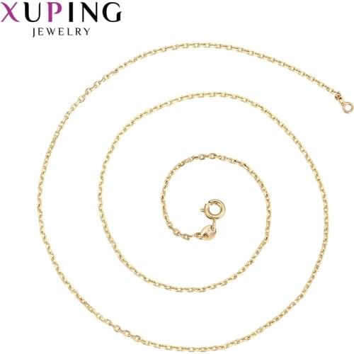 Xuping Elegant Jewelry for Women Christmas High Quality Gifts Light Yellow Gold Color Plated Necklace 45429