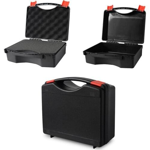 250*210*110mm Protective Toolbox Plastic Tool Case Impact Resistant Safety Case Equipment Instrument Box with Pre-cut Foam
